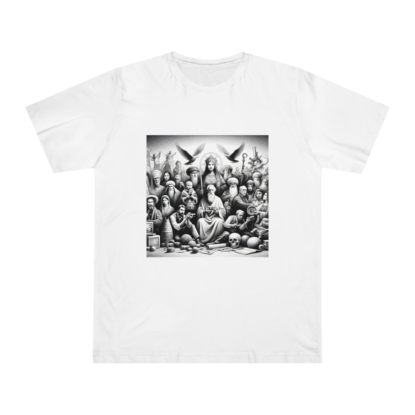Cultural Shadows: Handcrafted Monochrome Sketch