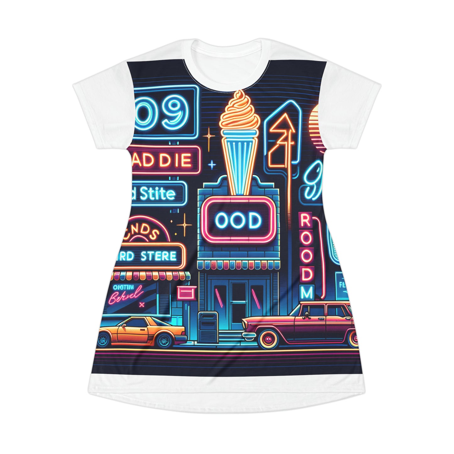 Neon Nostalgia: Retro Lights & Signs Tee