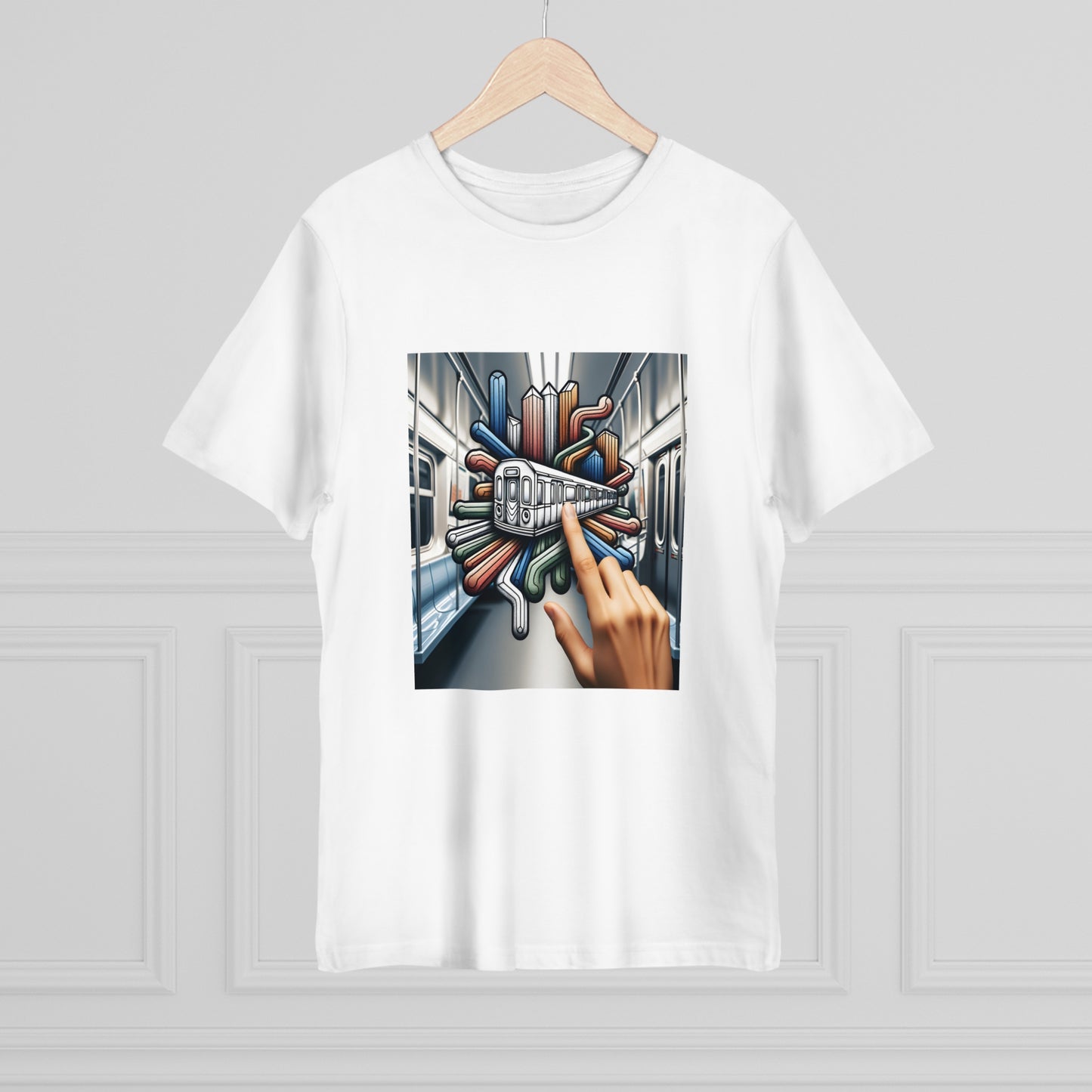 Urban Connections: Colorful Subway Finger Trails T-Shirt