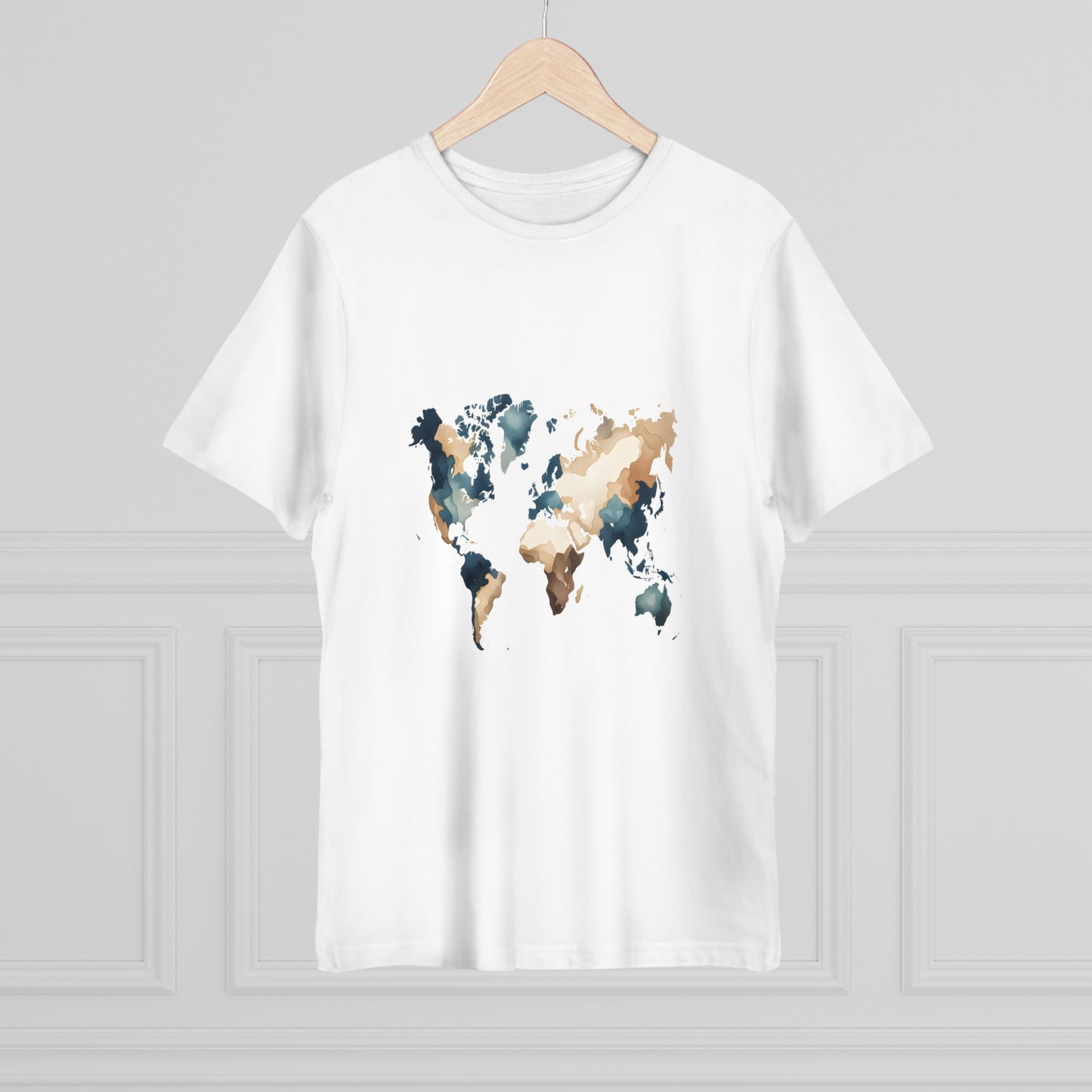 Watercolor Wanderlust: Navy Blue World Map