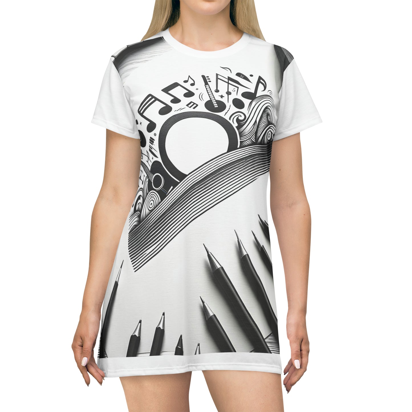 Virtual Vibes: Inked Harmony T-Shirt