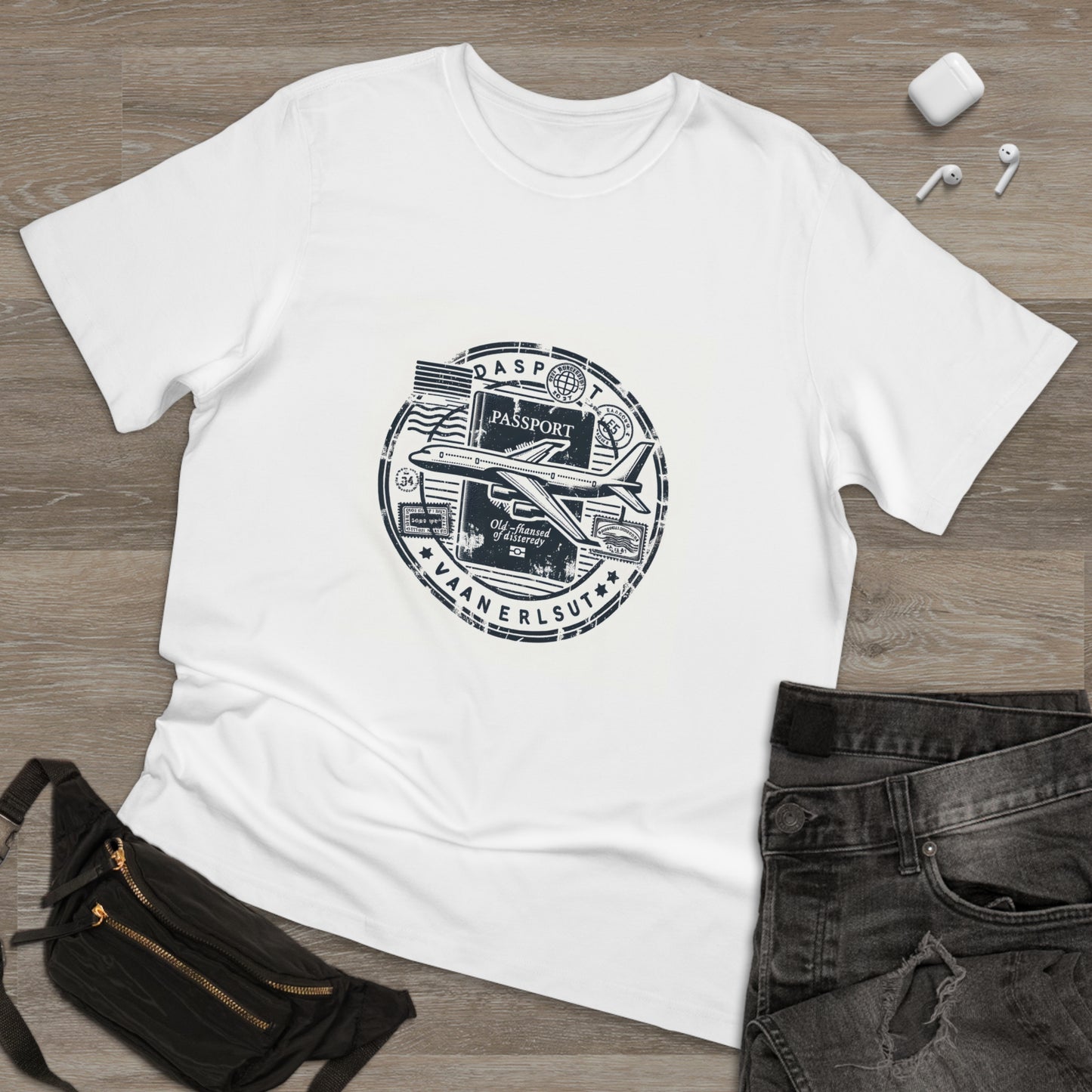 Jetsetter Journeys Vintage Airplane Passport Adventure T-Shirt