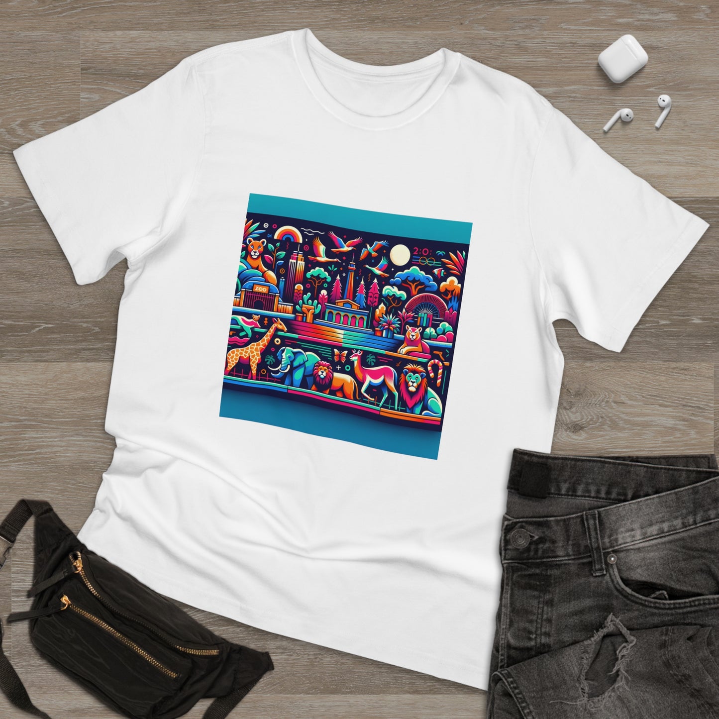 Wildlife Wonderland: Acid Neon Safari T-Shirt