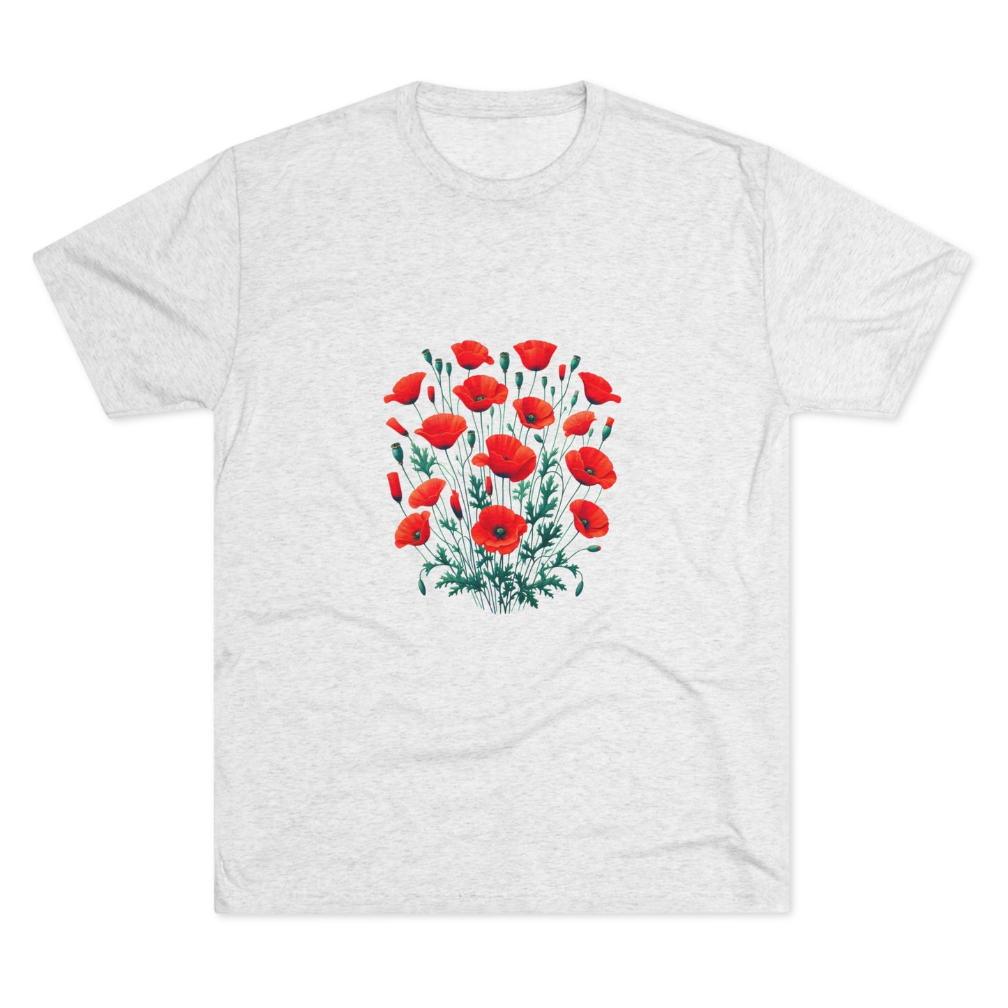 Blooming Red Poppies Garden Tee