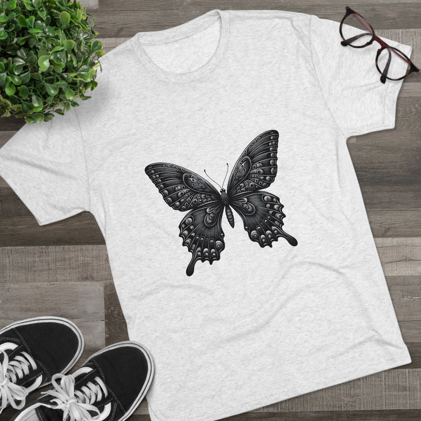 Monochrome Majesty Butterfly Tee