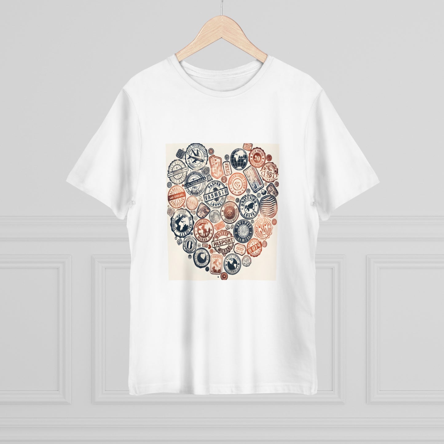 Wanderlust Worldly Stamp Collage Tee