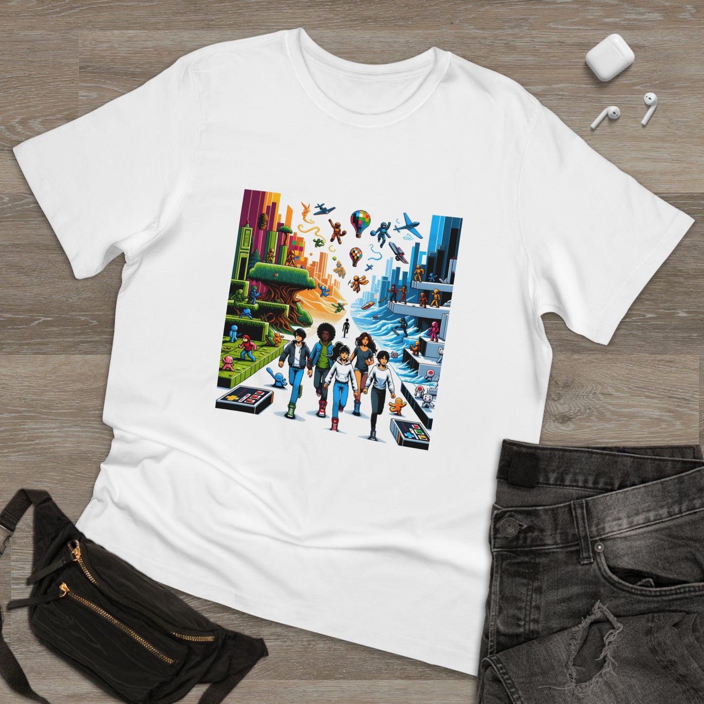 Pixel Quest: Retro Realm Rumble Tee