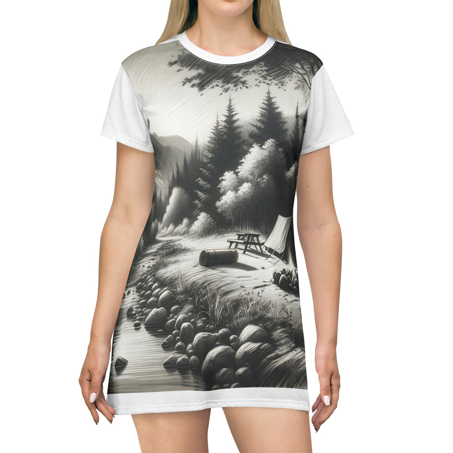 Natures Shadows: Charcoal Campscape
