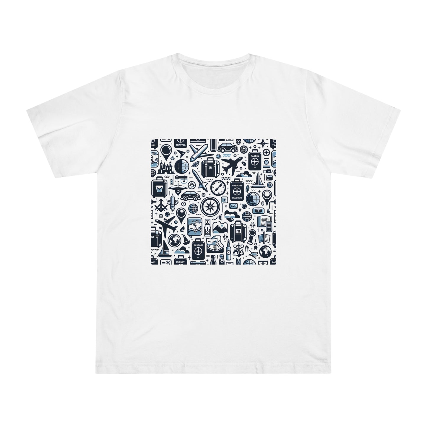 World Wanderlust: Seamless Travel Icons T-Shirt