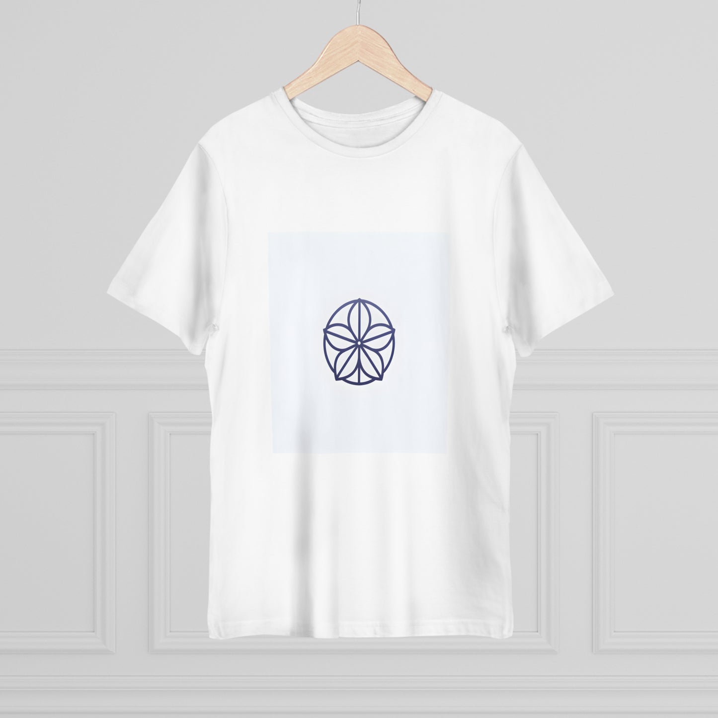 Blooming Serenity: Monochrome Periwinkle Botanical Gardens T-Shirt