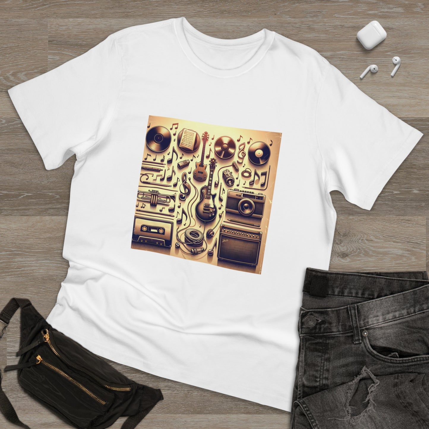 Retro Harmonics: 90s-2000s Music Notes & Instruments