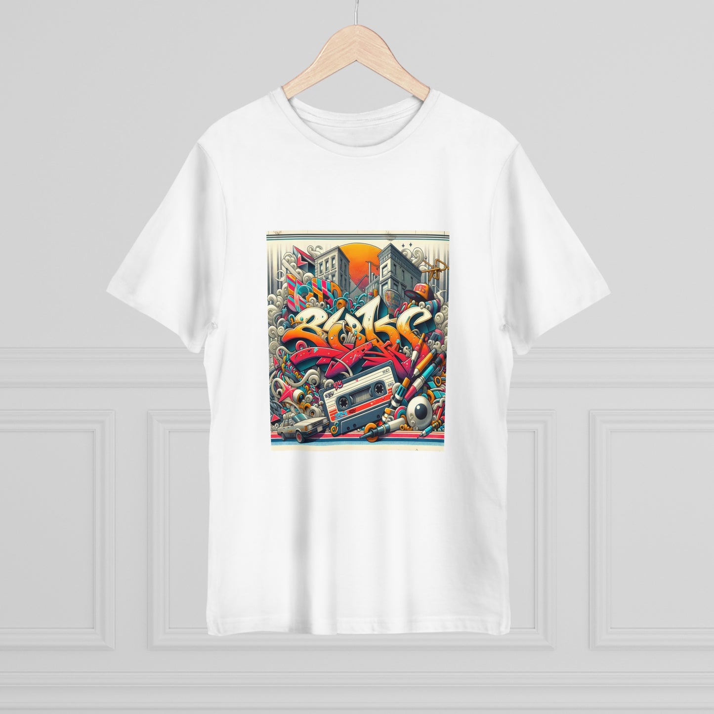 Graffiti Nostalgia: Retro Street Art T-Shirt with a 90s-2000s Vibe