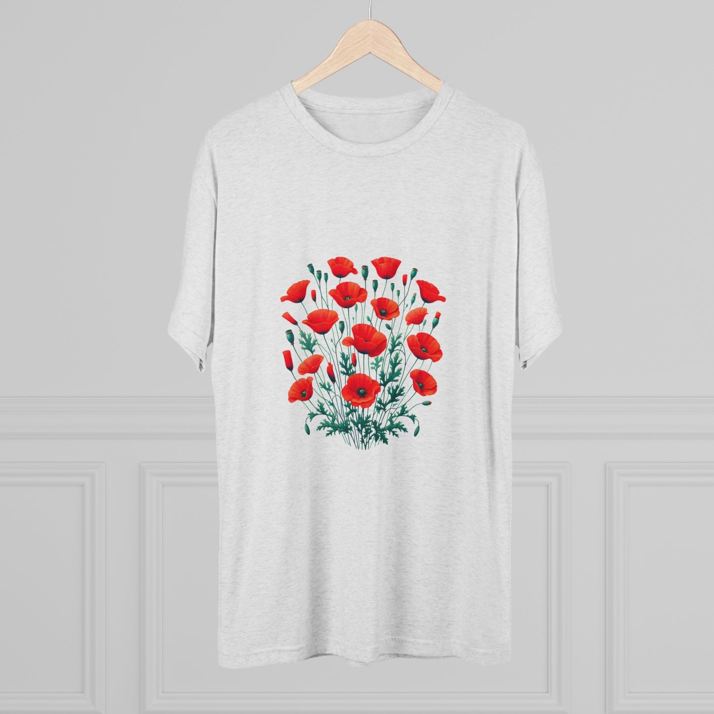Blooming Red Poppies Garden Tee