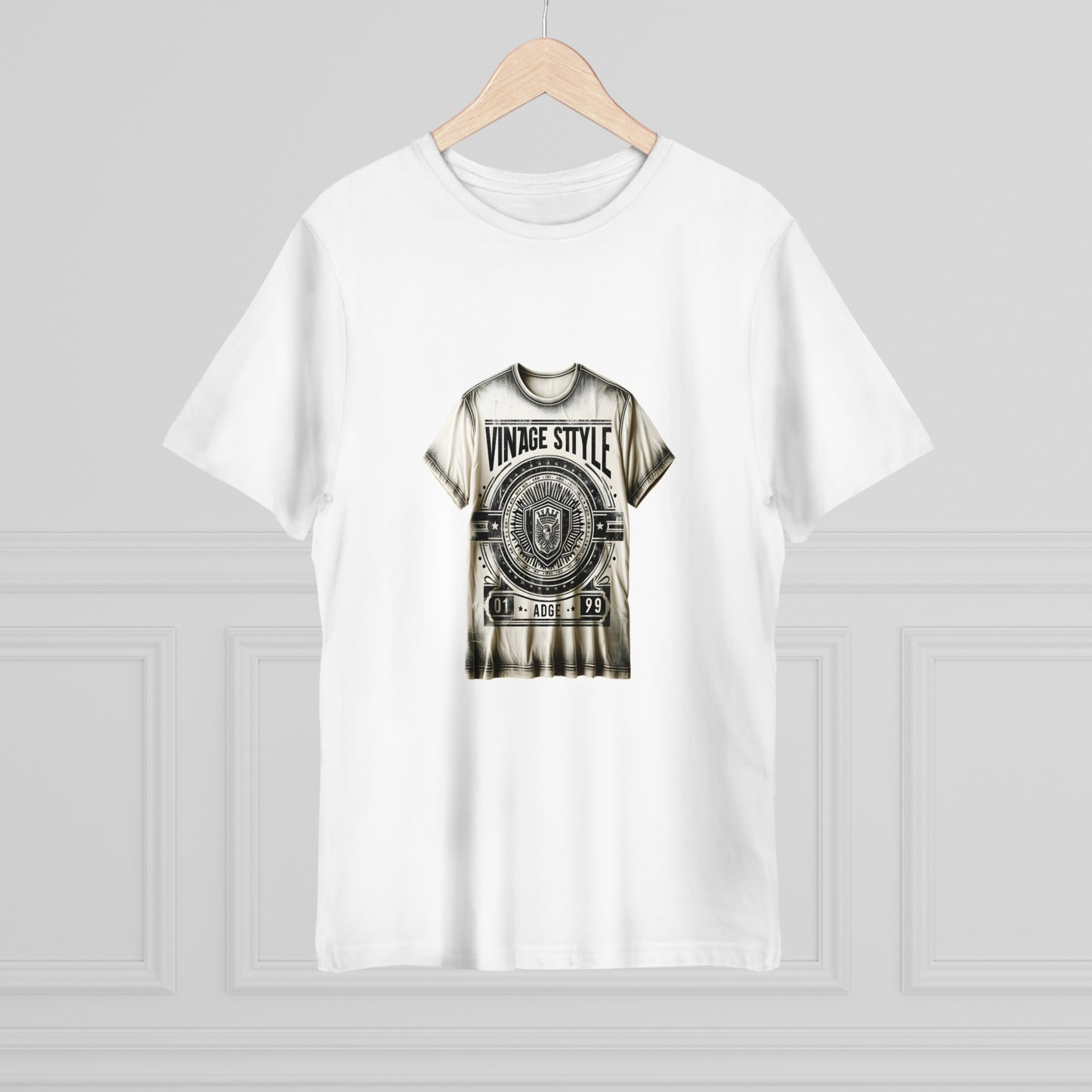 Retro Distressed Graphic Badge T-Shirt: Timeless Contour