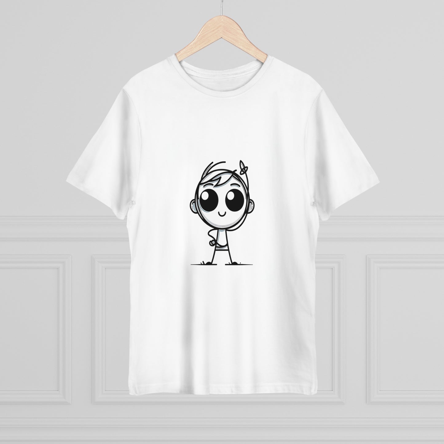 Cartoon Chic: Minimalist Line Art Tee