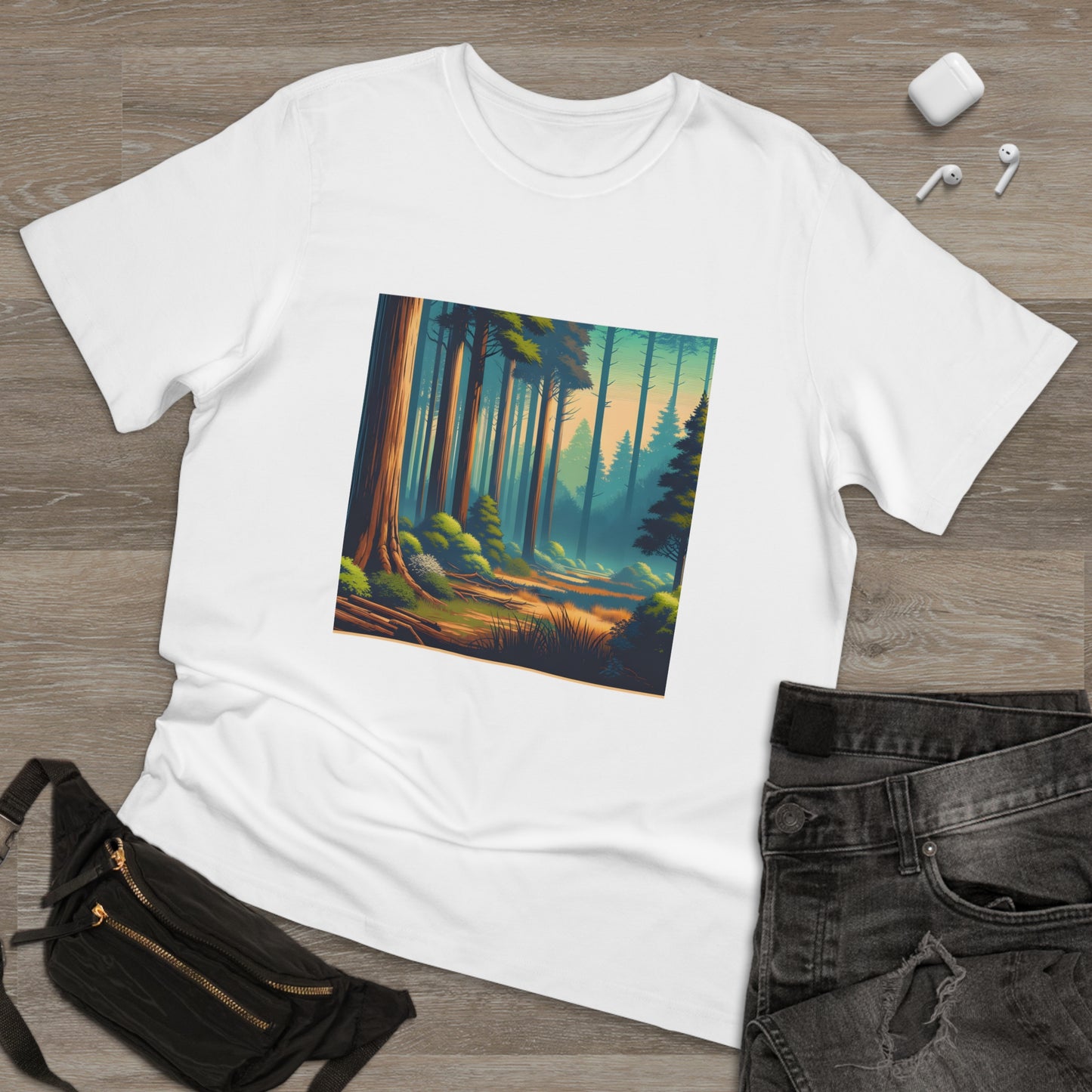 Retro Wilderness: 90s-Inspired Forest Dream T-Shirt