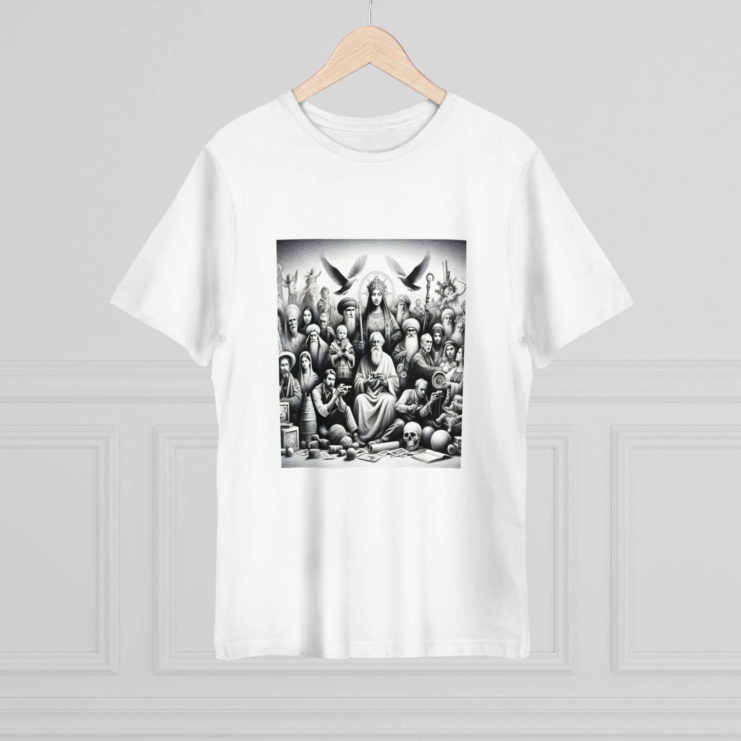 Cultural Shadows: Handcrafted Monochrome Sketch