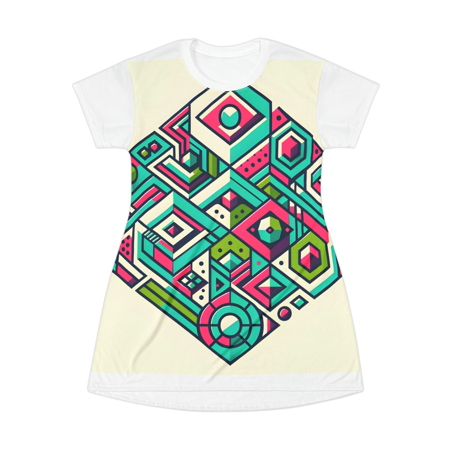 Kaleidoscope Dreams: Retro Geometric Revival Tee