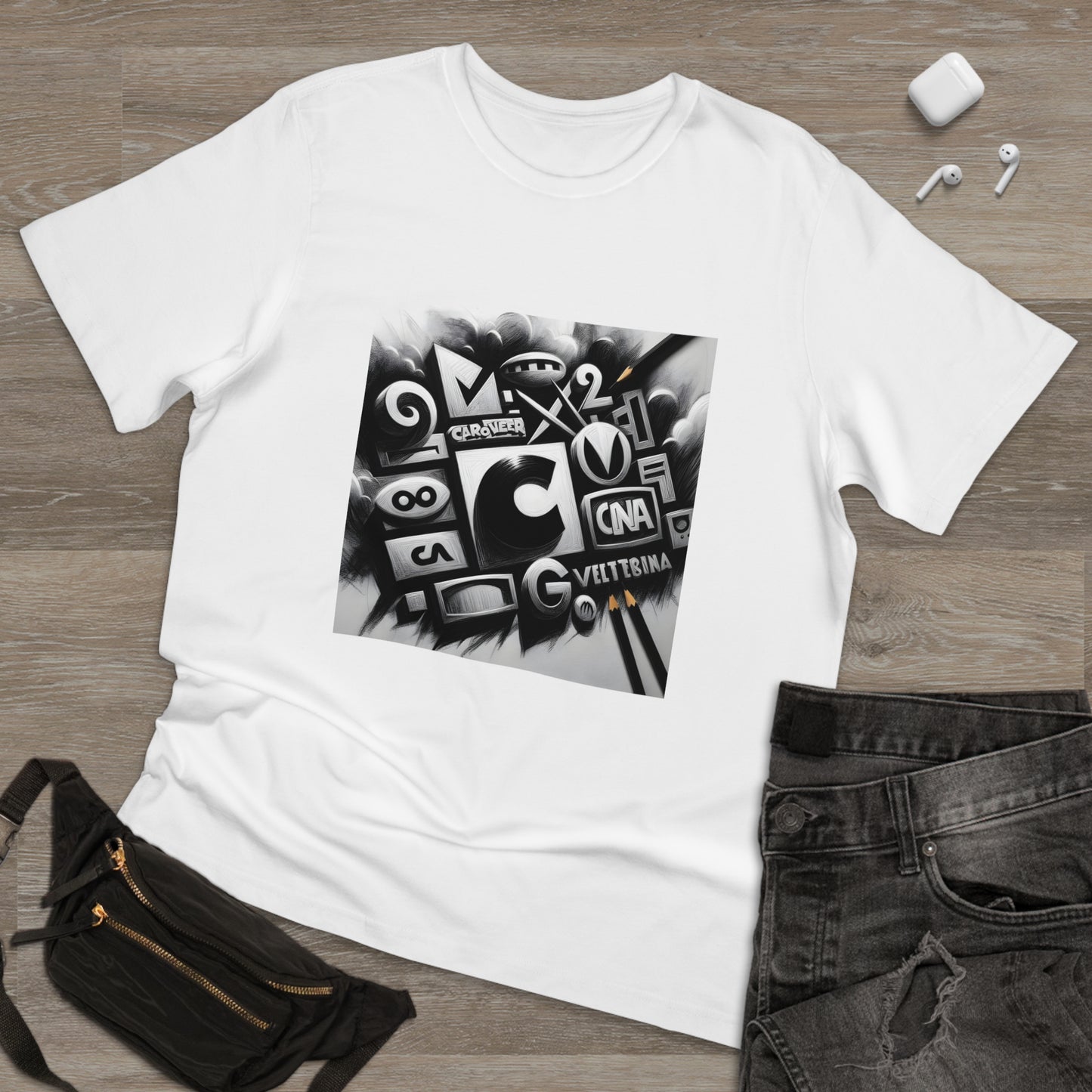 Retro Revisited: Monochrome Charcoal Classic Cartoons Tee