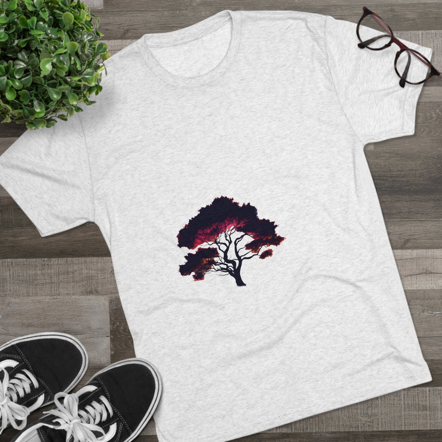 Psychedelic Sunset Silhouette Tee