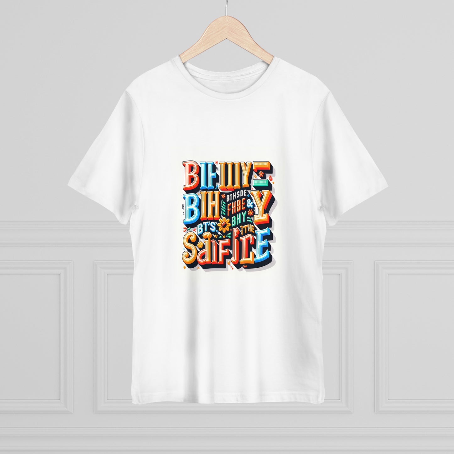 Melodic Ink: Cartoon Lyrics Typography Tee