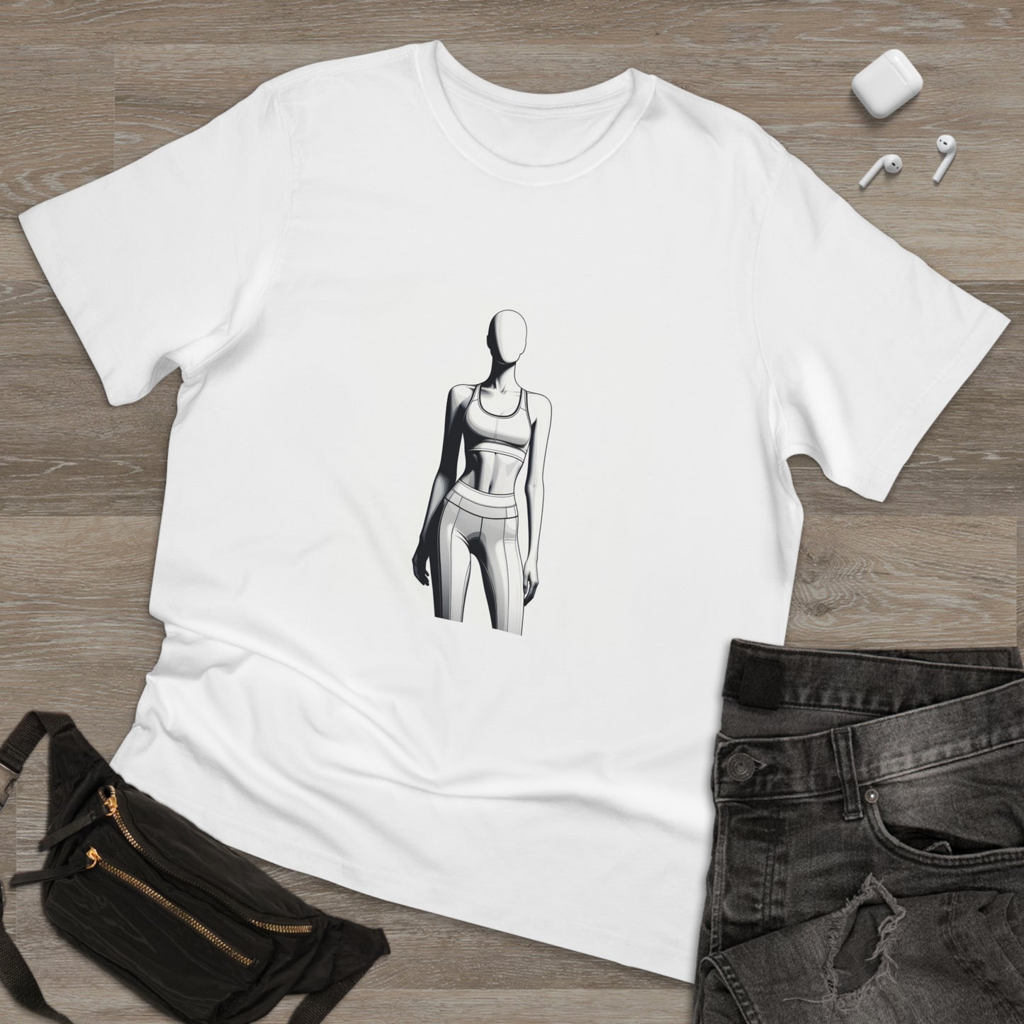 Minimal Athleisure Influence Vector Tee