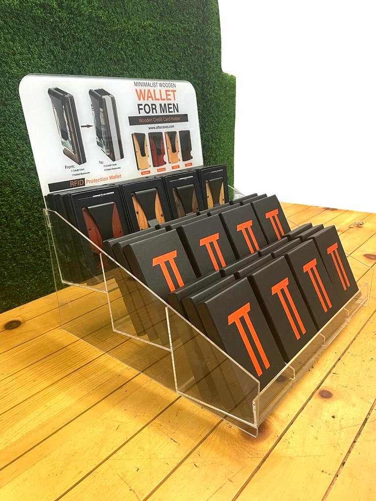 36 Credit Card Holder Bundle + Free Acrylic Display