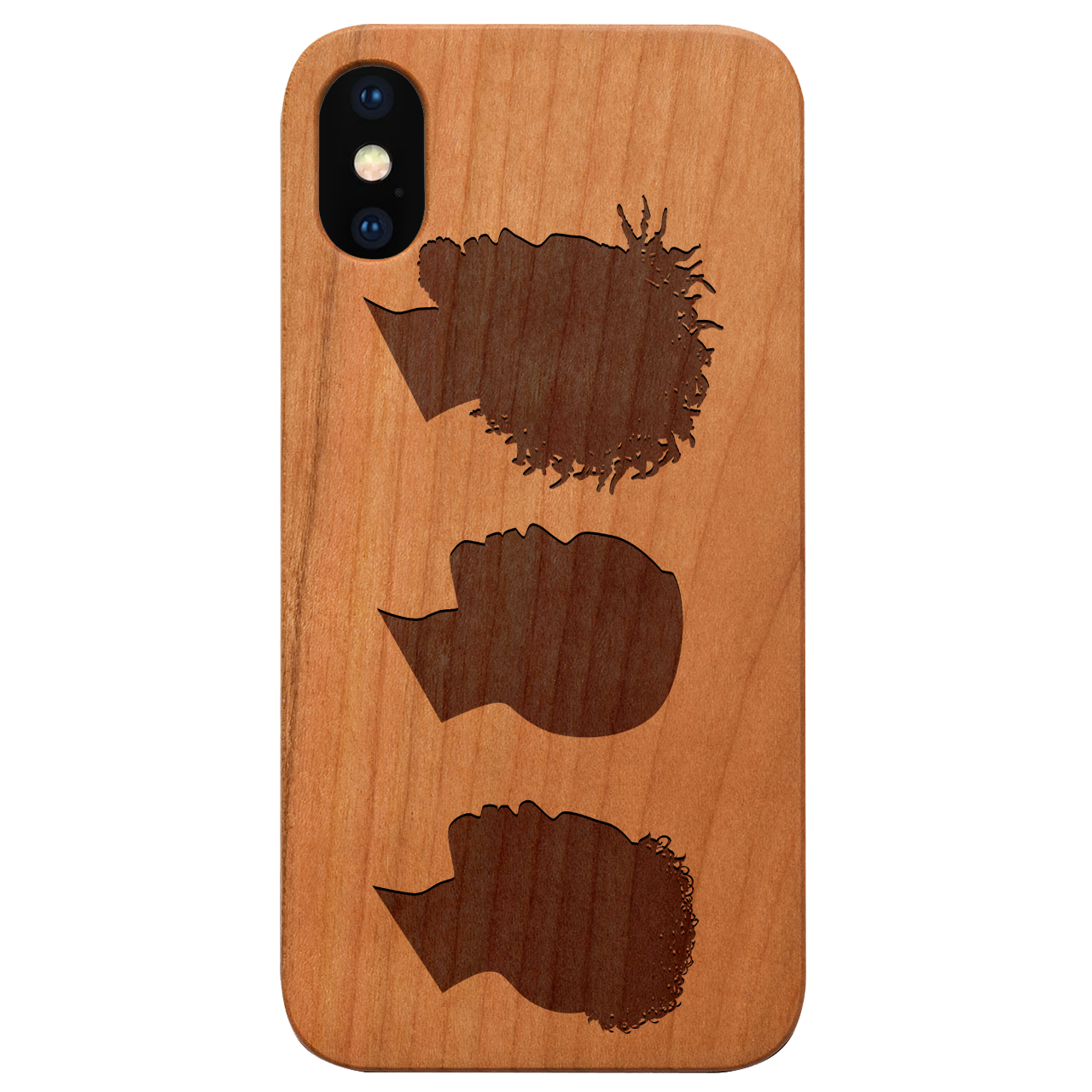 African Man Faces - Engraved