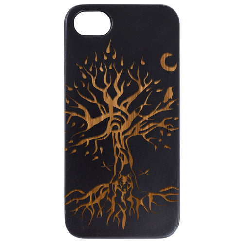 Tree With Wolf - Engraved