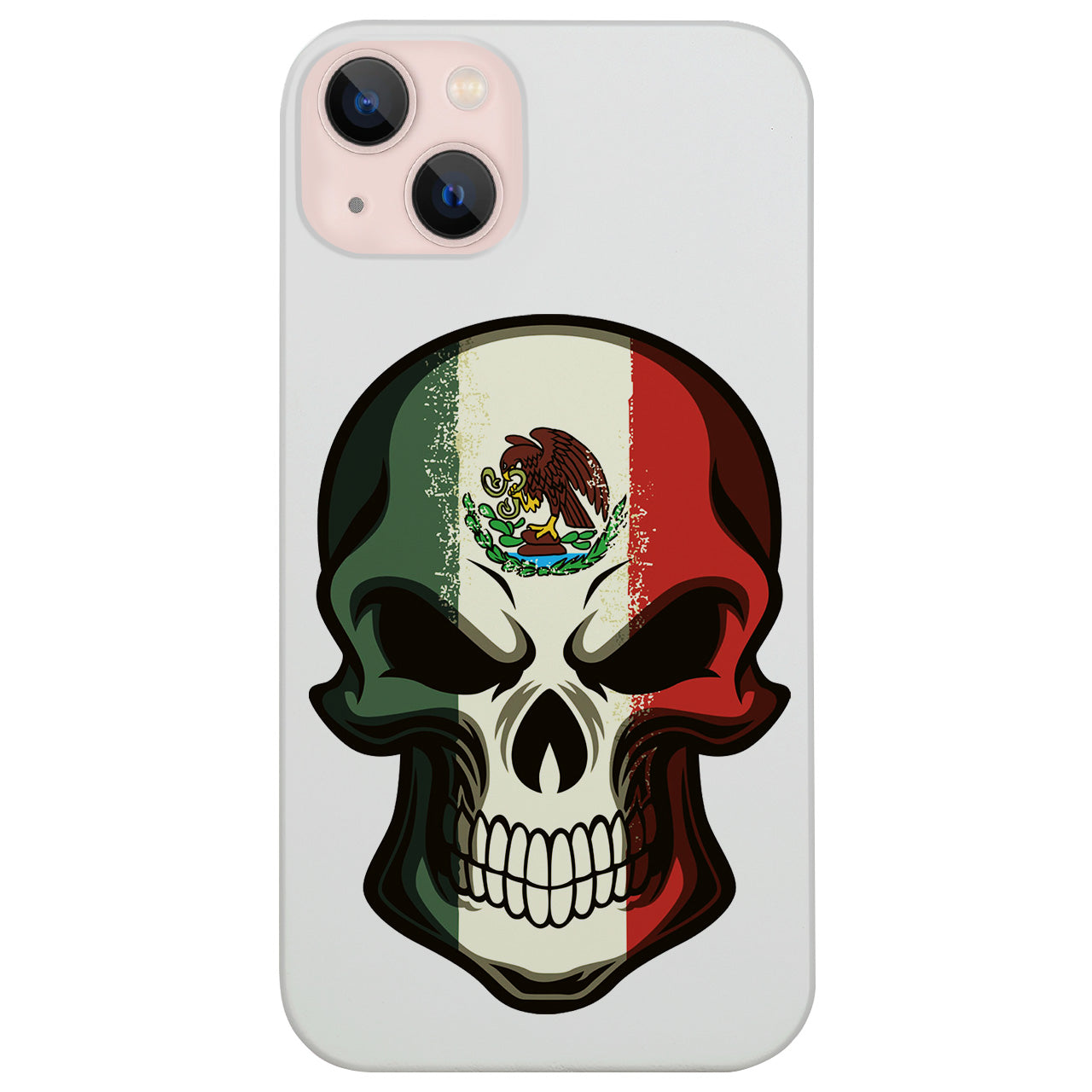Flag of Mexico with Skull - UV Color Printed