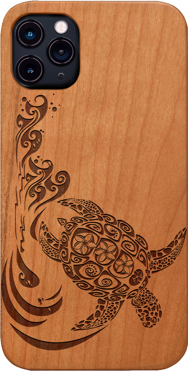 Hawaiian Turtle 3 - Engraved