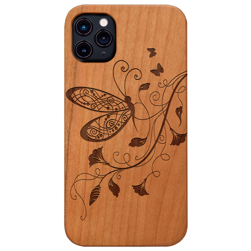Butterfly On Flower - Engraved