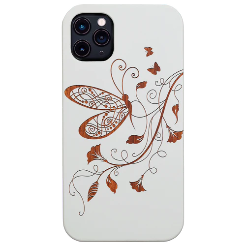 Butterfly On Flower - Engraved