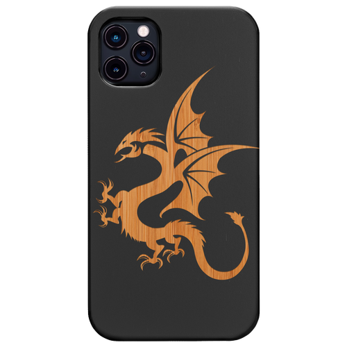 Tribal Dragon With Tail - Engraved