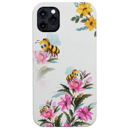 Bee On Flower - UV Color Printed