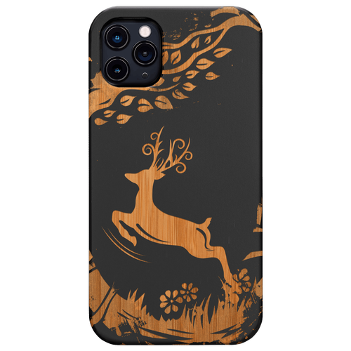 Jumping Deer - Engraved