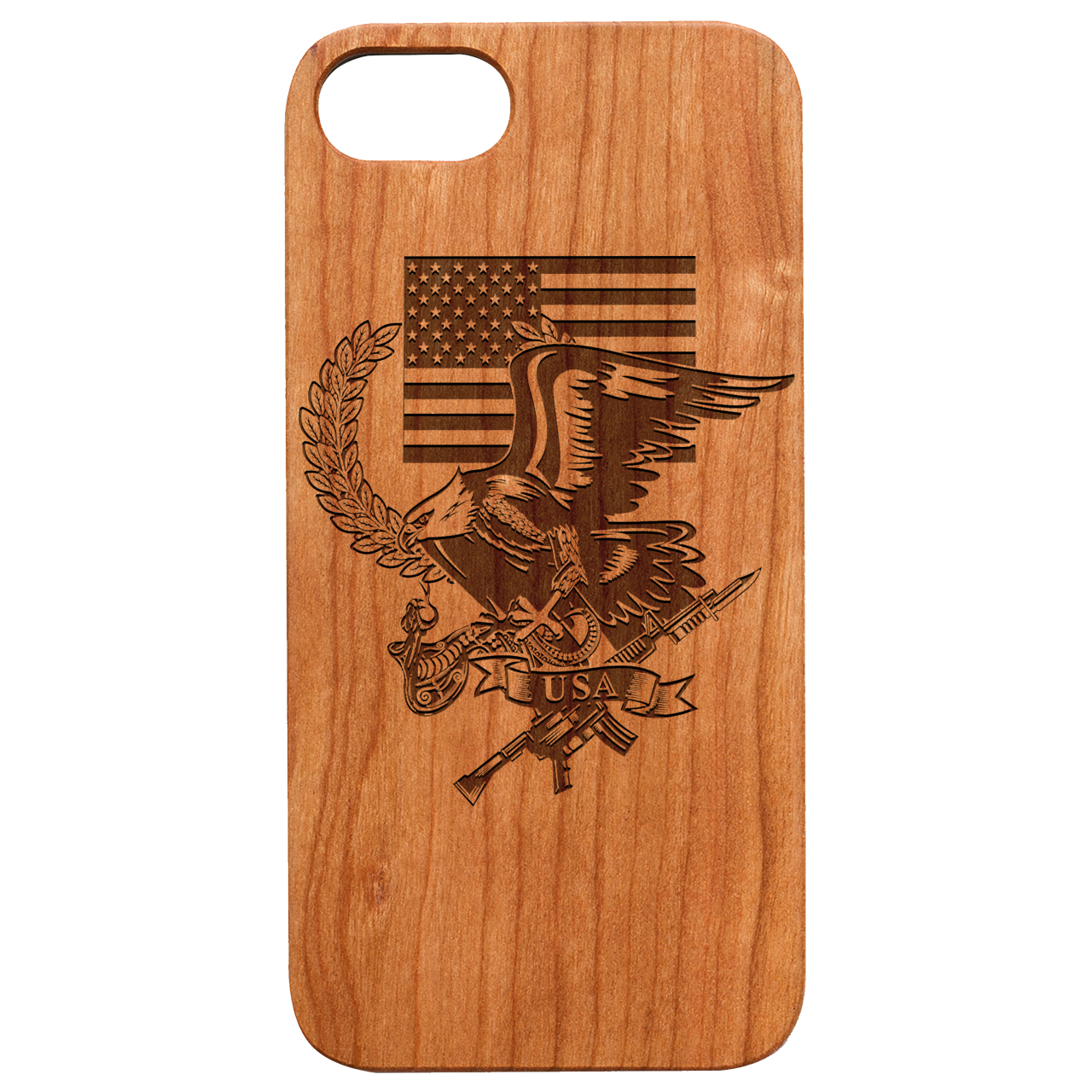 U.S. Flag with Eagle - Engraved