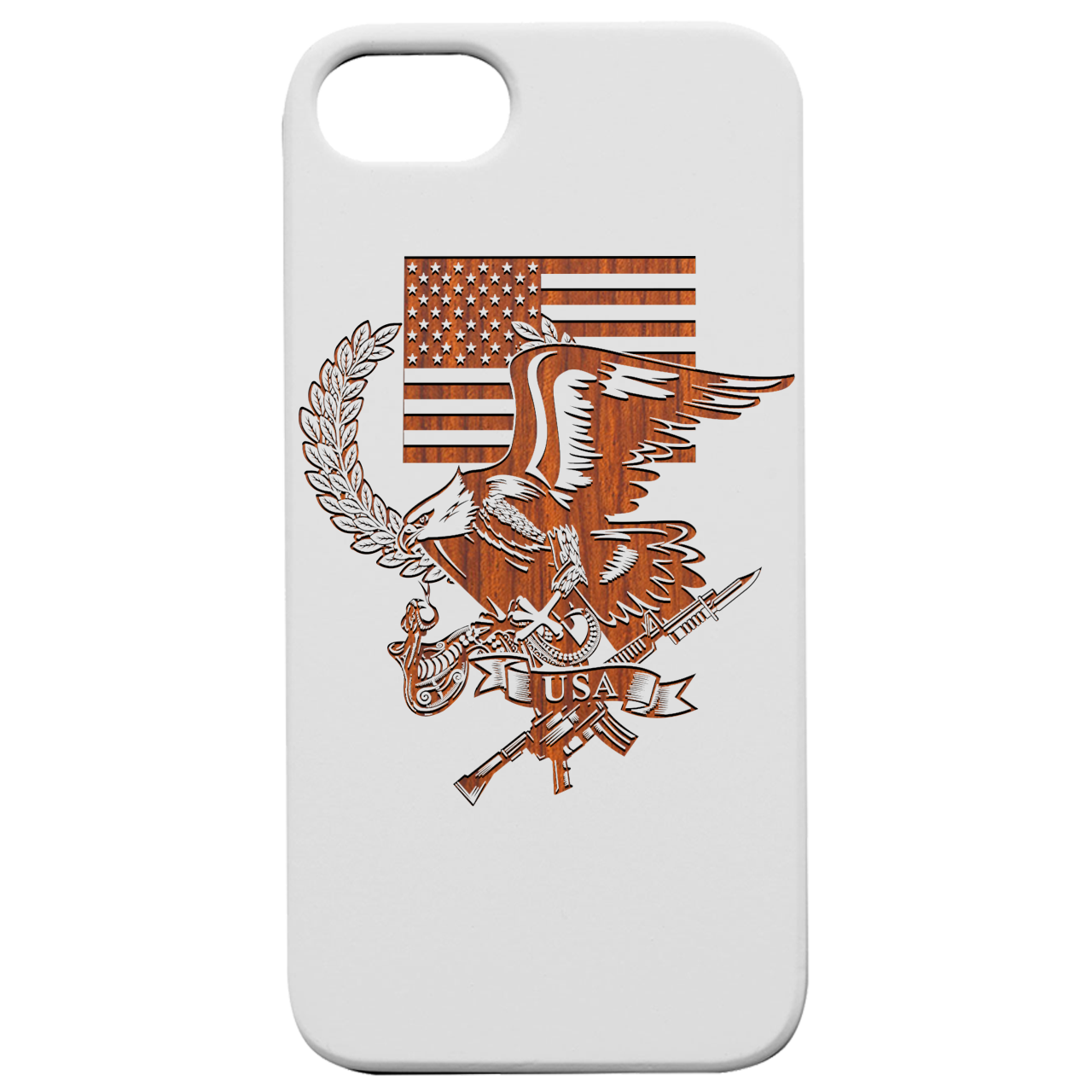 U.S. Flag with Eagle - Engraved