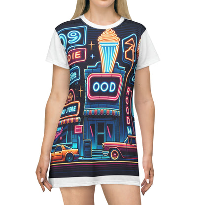 Neon Nostalgia: Retro Lights & Signs Tee