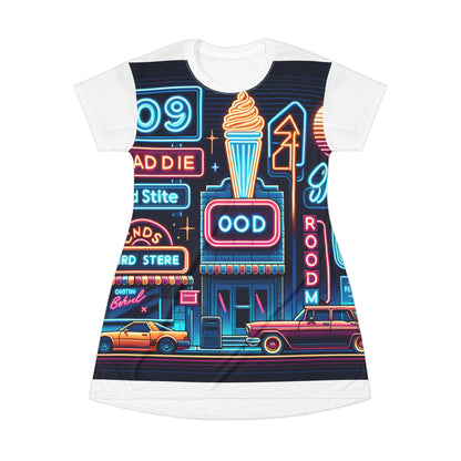 Neon Nostalgia: Retro Lights & Signs Tee