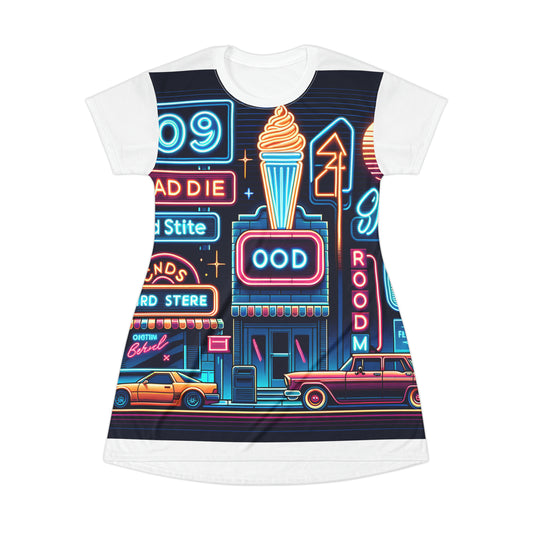 Neon Nostalgia: Retro Lights & Signs Tee