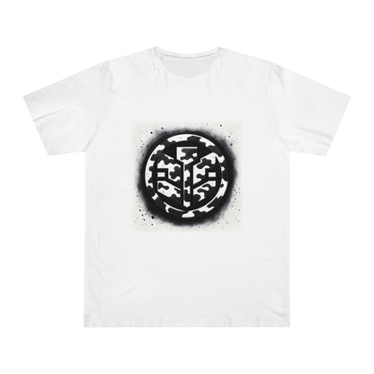 Urban Shadows: Monochrome Camo Charcoal Sketch T-Shirt