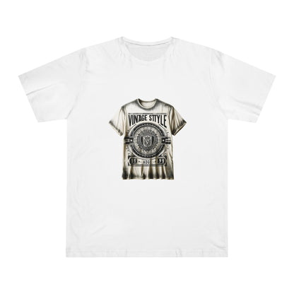 Retro Distressed Graphic Badge T-Shirt: Timeless Contour