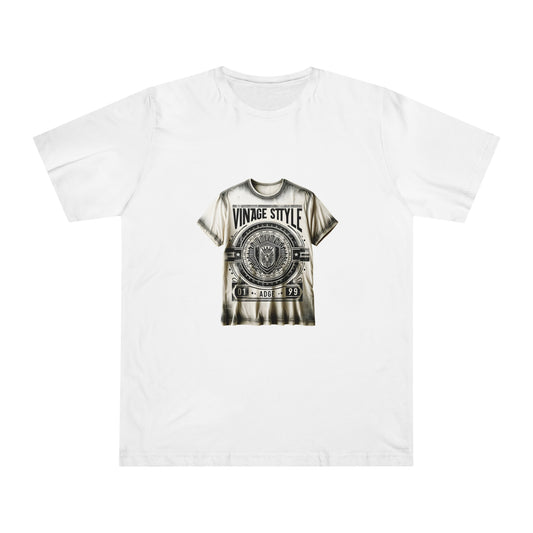 Retro Distressed Graphic Badge T-Shirt: Timeless Contour