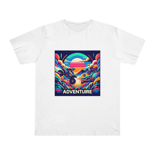 Neon Adventure Rush T-Shirt: Acid Art Extravaganza