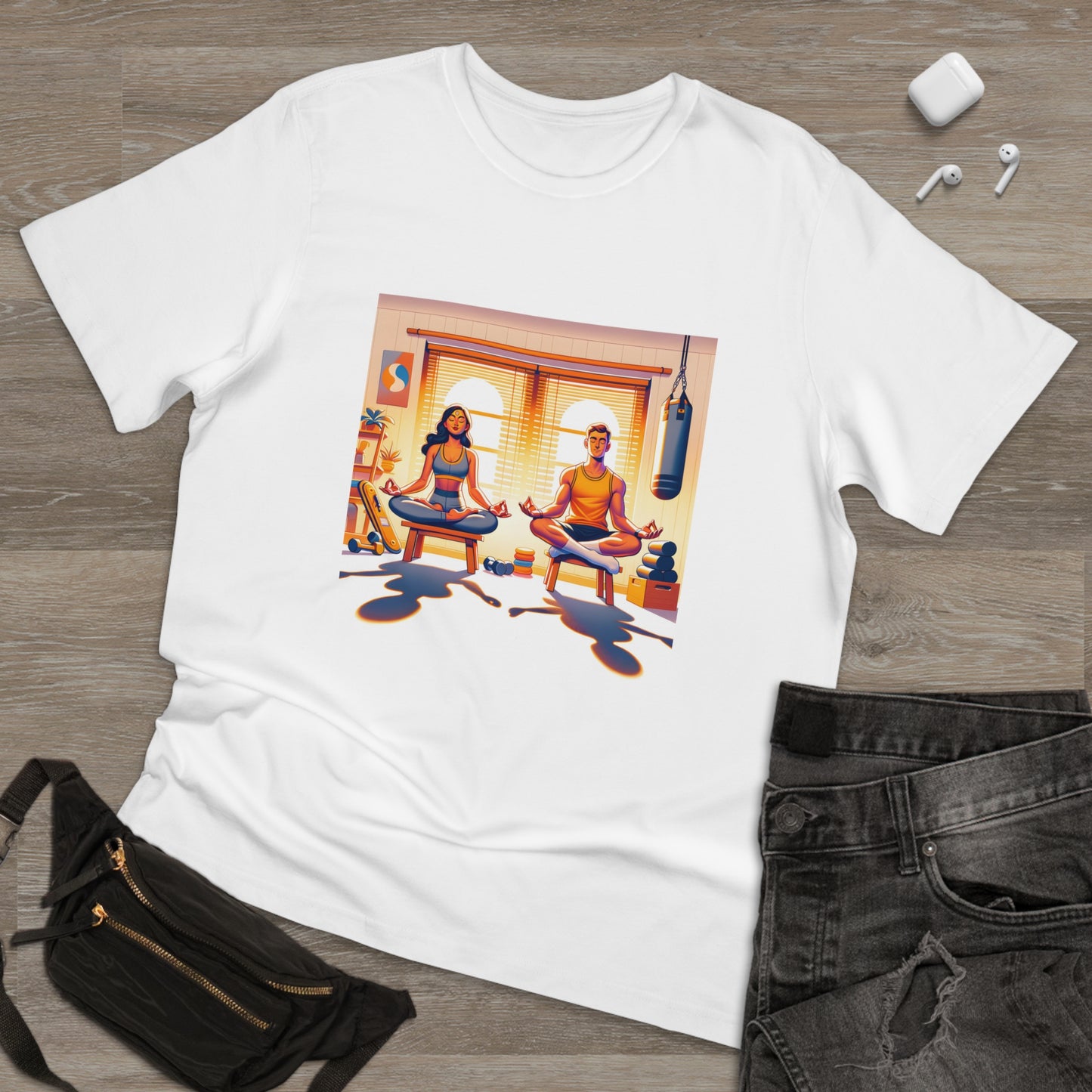 ZenFit: Cartoon Mindfulness and Meditation T-Shirt