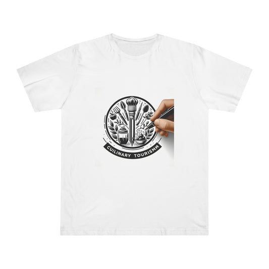 Foodie Wanderlust: Culinary Tourism Ink Logo Tee