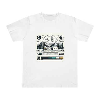 Nature Escape: Minimalist Camping Vector Tee by Rob Janoff