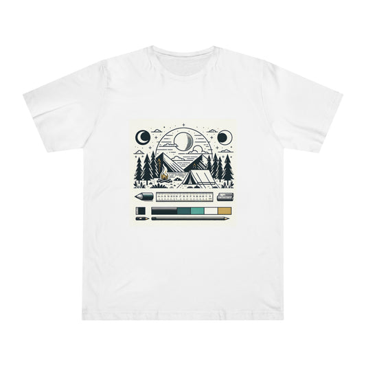 Nature Escape: Minimalist Camping Vector Tee by Rob Janoff