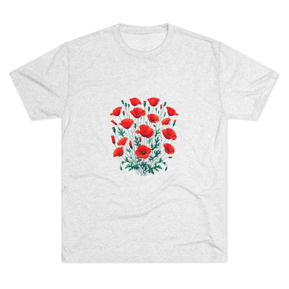 Blooming Red Poppies Garden Tee